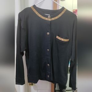 Wye Oaks button down top size M Black in color Vintage